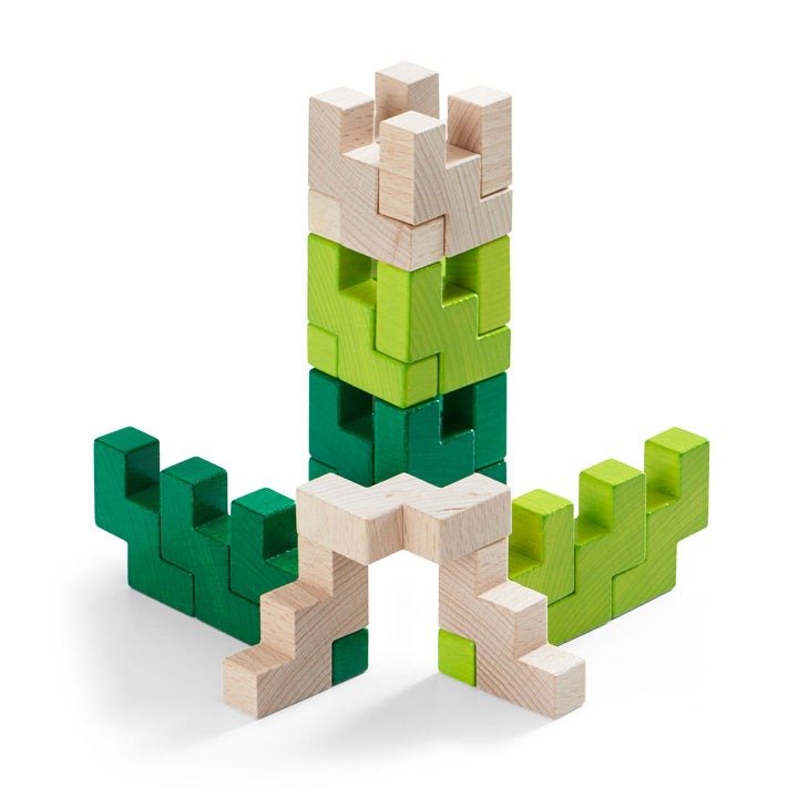 HABA Drevená stavebnica 3D zelená