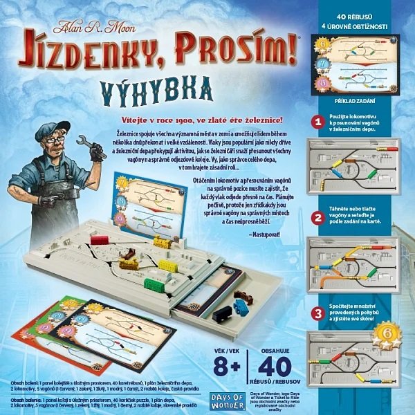 Jízdenky, prosím! Výhybka, 40 rébusov