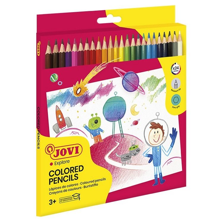 Jovi Drevené pastelky šesťhranné 24 ks