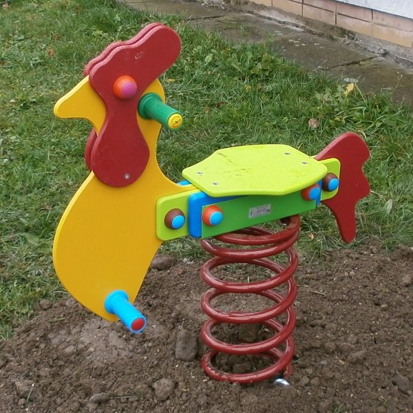 Pružinová hojdačka Kohút HDPE Basic