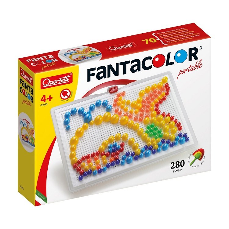Quercetti FantaColor Portable - mix Ø 10, 15, 20 mm, 280 ks