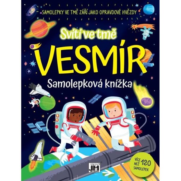Samolepková svietiaca knižka Vesmír, 120+