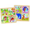 Akros Postupové puzzle Rozprávky Tri prasiatka a Popoluška, 2v1