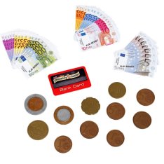 Klein Euro bankovky, mince a karta