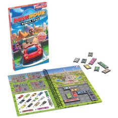 ThinkFun Logická hra Rush Hour, magnetická cestovná hra, 40 rébusov