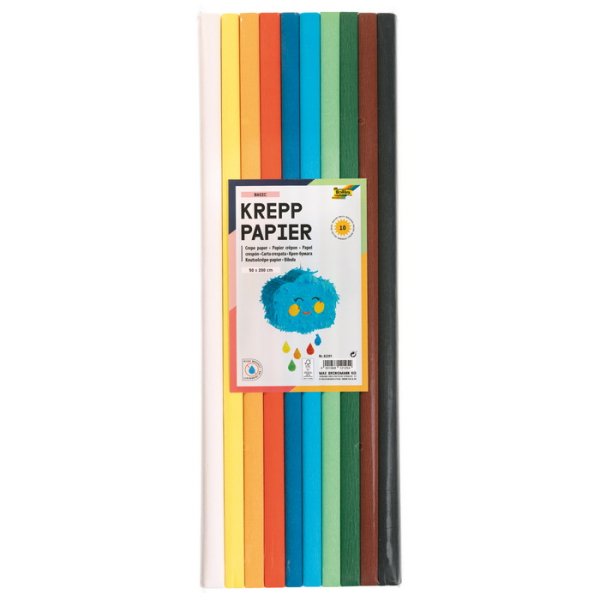 Folia Krepový papier Basic, 10 ks