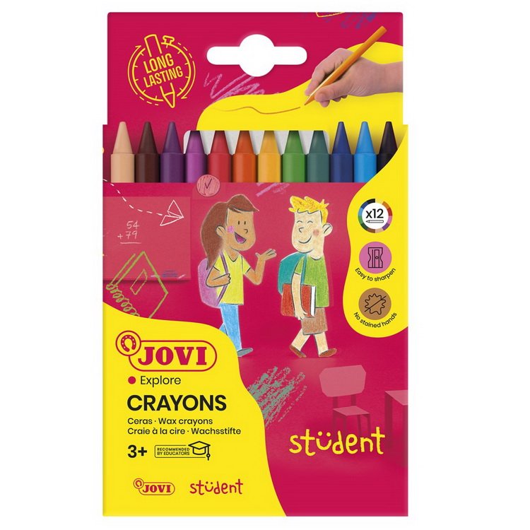 Jovi Plasticolor - dlhé pastelky guľaté 12 ks