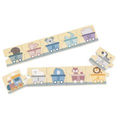 Viga Drevené puzzle PolarB Počítanie, 20 ks