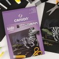 Canson Kids čierny skicár 220g/m2, 10 listov A4