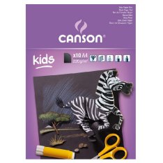 Canson Kids čierny skicár 220g/m2, 10 listov A4