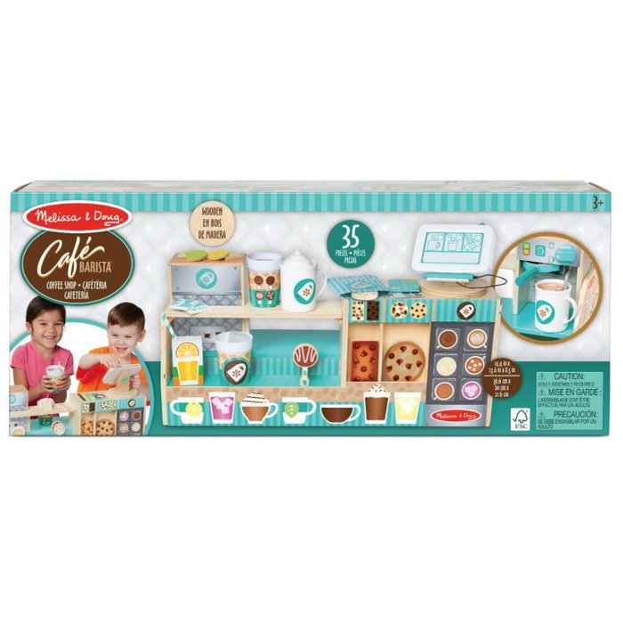 Melissa & Doug Drevená kaviareň Barista, 35 ks