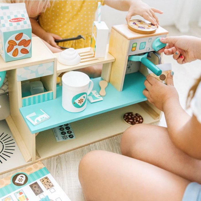 Melissa & Doug Drevená kaviareň Barista, 35 ks