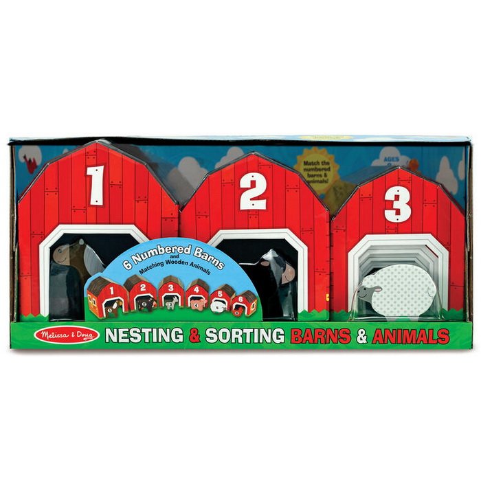 Melissa & Doug Stodoly a zvieratá - Stohovanie a triedenie, 12 ks
