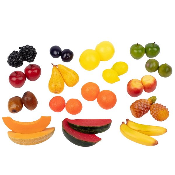 Veľká sada plastového ovocia, 32 ks