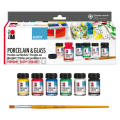 Marabu Farby na porcelán a sklo Glossy, 6 x 15ml