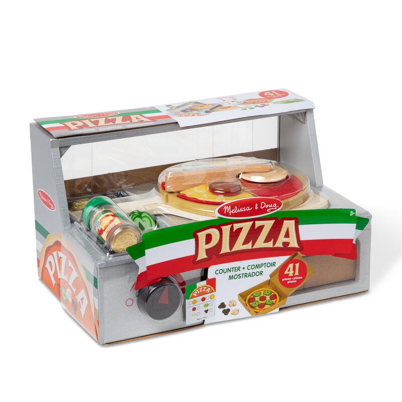 Melissa & Doug Drevený Pizza pult, 41 ks