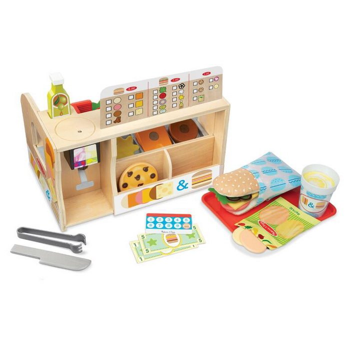 Melissa & Doug Drevený sendvičový pult, 56 ks
