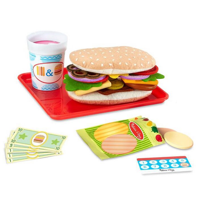 Melissa & Doug Drevený sendvičový pult, 56 ks
