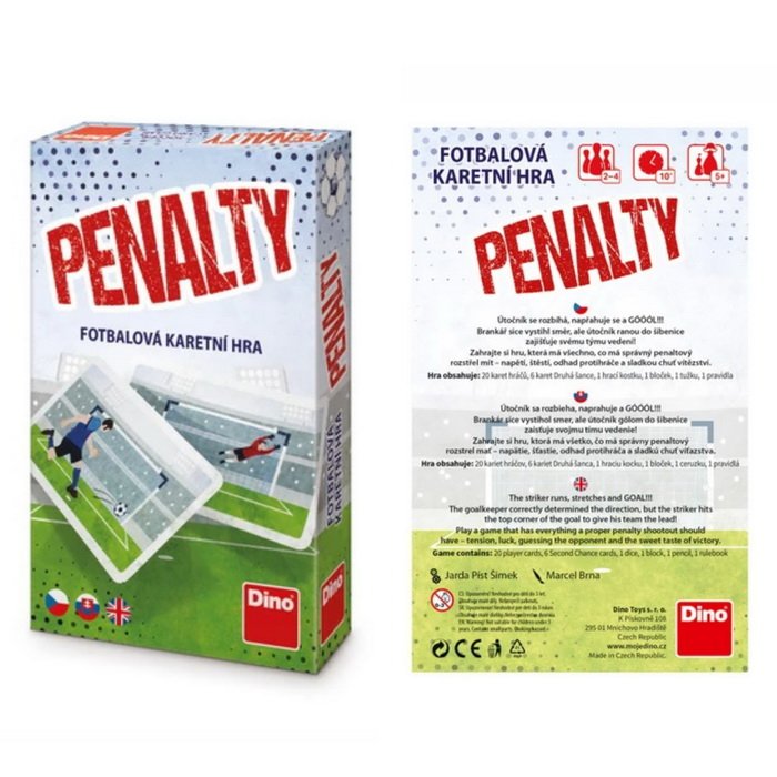 Dino Penalty - futbalová kartová hra