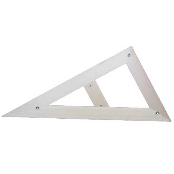 Drevený magnetický trojuholník 30°, 60 cm
