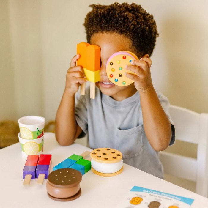 Melissa & Doug Drevená sada nanukov, 24 ks