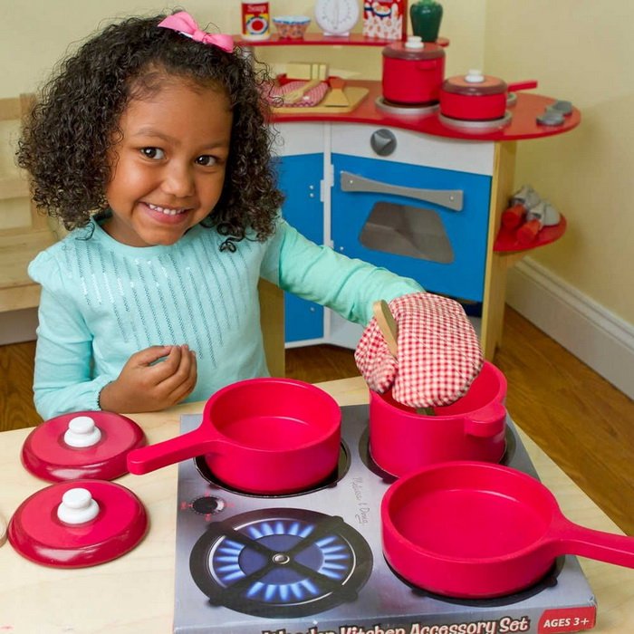Melissa & Doug Kuchynský drevený set, 9 ks
