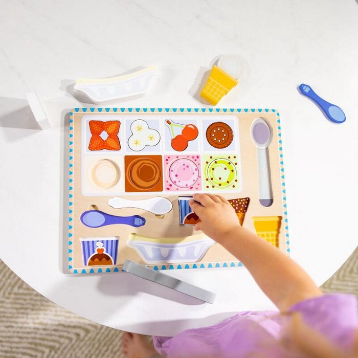 Melissa & Doug Magnetické puzzle Zmrzlina, 16 ks