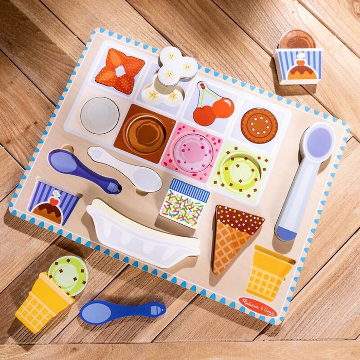 Melissa & Doug Magnetické puzzle Zmrzlina, 16 ks
