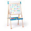 Tabuľa "ABC" s písmenami, s rolkou papiera a téglikmi