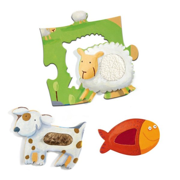 Djeco Obrovské hmatové puzzle Farma