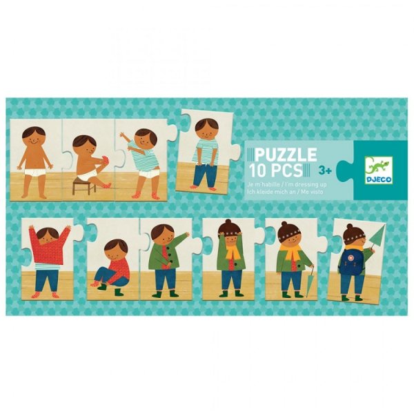 Djeco Postupové puzzle Obliekanie, 10 dielikov
