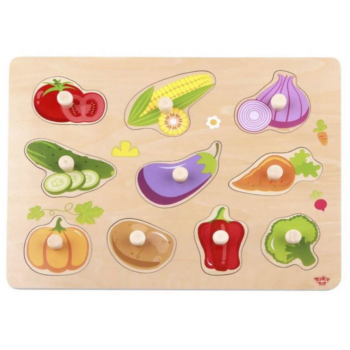 Tooky Toy Puzzle vkladacie Zelenina