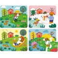 Vilac Drevené puzzle 4v1 Ročné obdobia, 6 dielikov