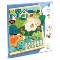 Djeco Drevené puzzle Na farme, 15 dielikov