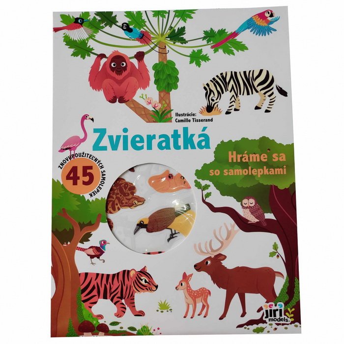 Hráme sa so samolepkami Zvieratká, 45 ks