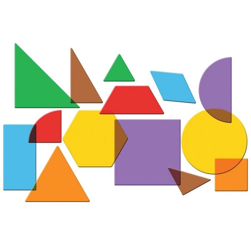 Learning Resources Priesvitné geometrické tvary, 408 ks