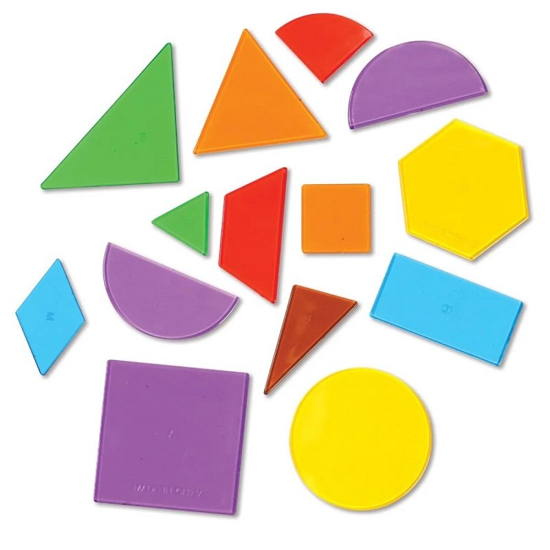 Learning Resources Priesvitné geometrické tvary, 408 ks