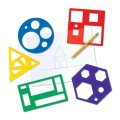 Learning Resources Šablóny základných geometrických tvarov, 5 ks