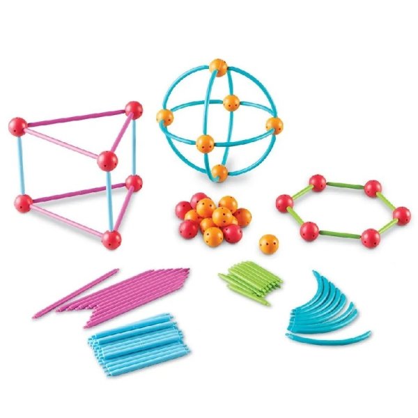 Learning Resources Stavebnica geometrické tvary, 170 ks