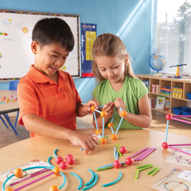 Learning Resources Stavebnica geometrické tvary, 170 ks