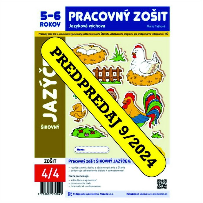 Šikovný jazýček pracovný zošit 5-6 (2024, 26. edícia)