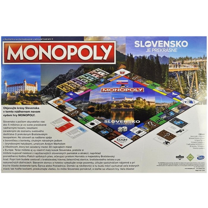 Hasbro Monopoly Slovensko je prekrásne