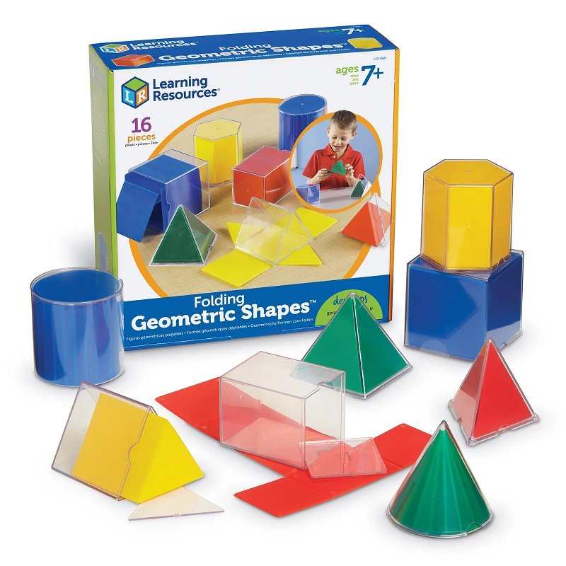 Learning Resources Skladacie geometrické tvary, 16 ks