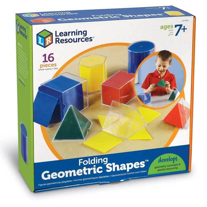 Learning Resources Skladacie geometrické tvary, 16 ks