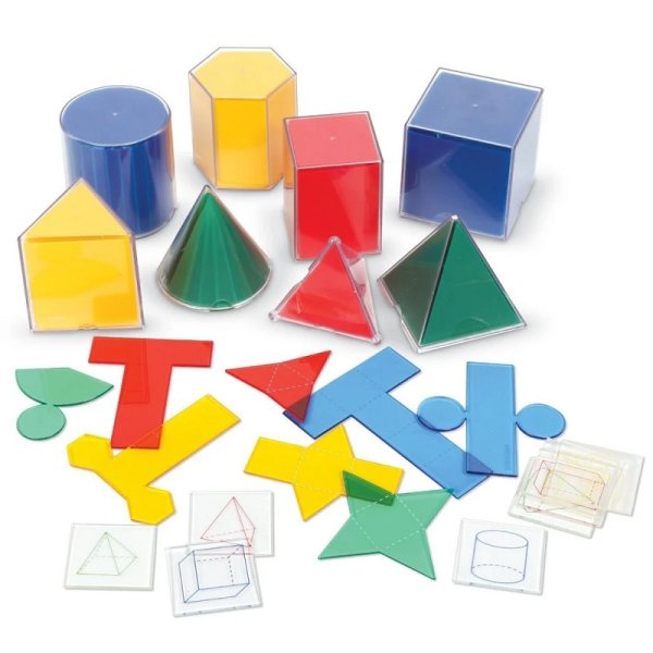 Learning Resources Skladacie geometrické tvary, 16 ks