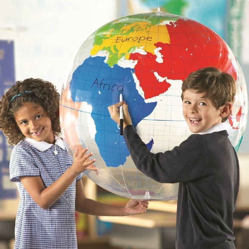 Learning Resources Veľký popisovací nafukovací glóbus, 68 cm