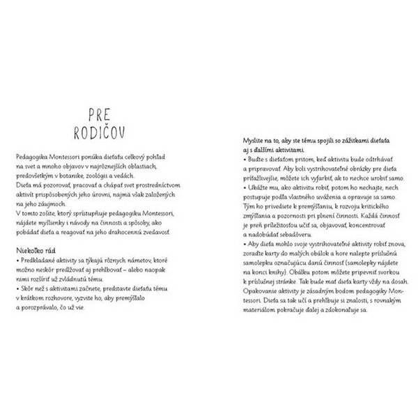 Montessori aktivity pre deti