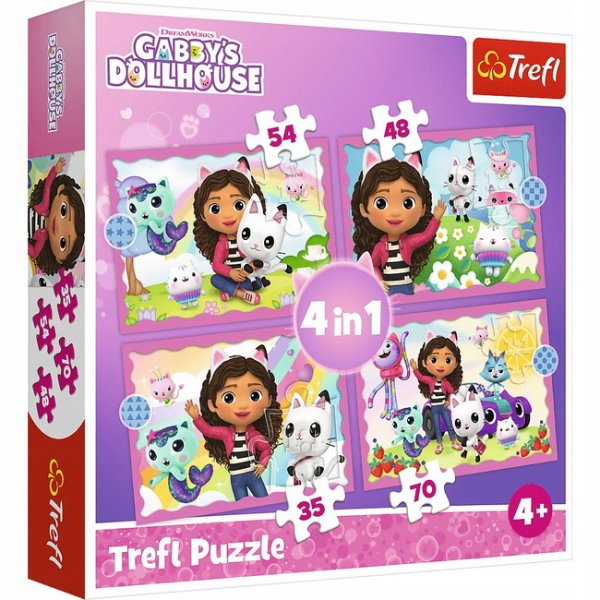 Trefl Puzzle 4v1 Gabby's Dollhouse