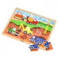 Viga Drevené puzzle Stavba, 20 dielikov
