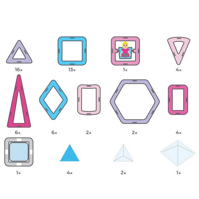 Magformers Princess Box, 62 ks
